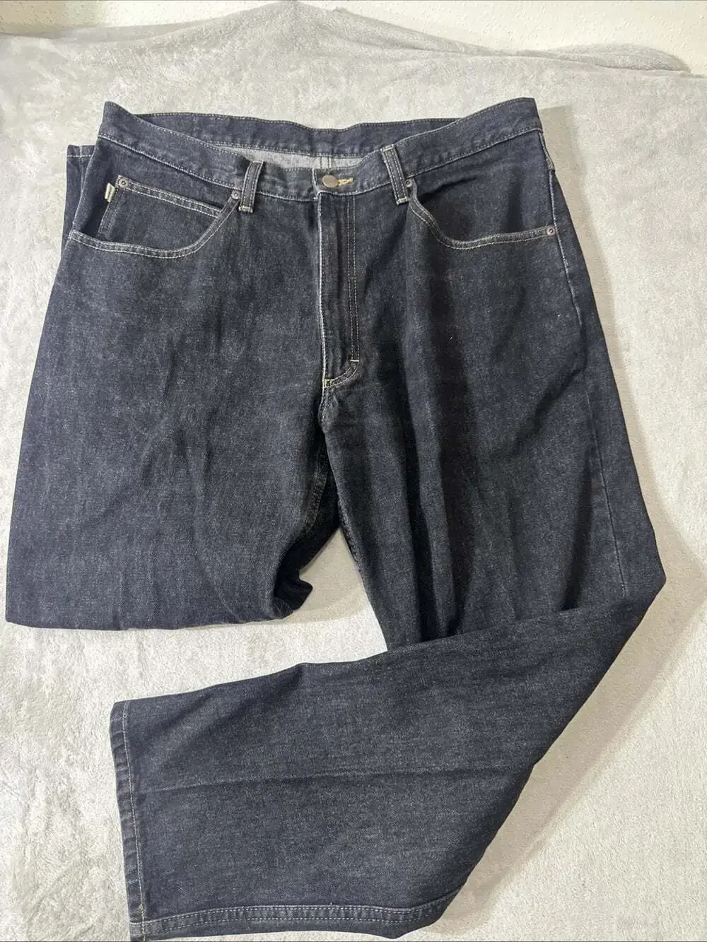 LL Bean Double L Jeans Mens 37x29 Black Natural Fit 100% Cotton Denim
